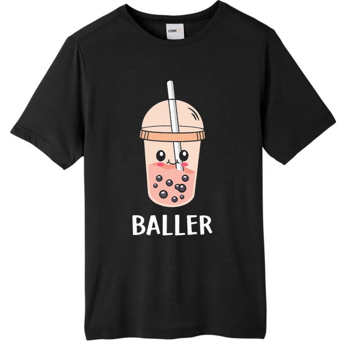 Cute Baller Boba Tea Bubble Tea Anime Kawaii Neko ChromaSoft Performance T-Shirt