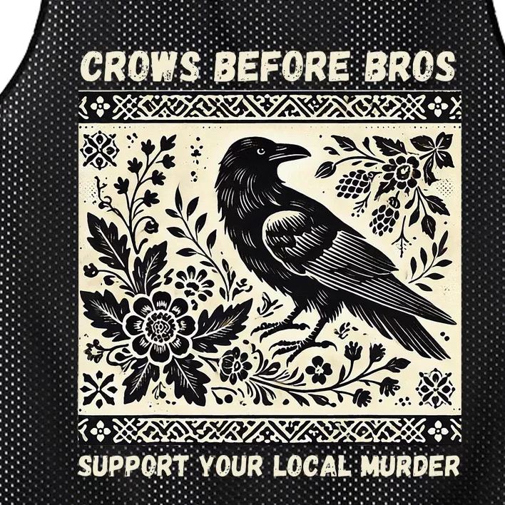 Crows Before Bros Support Your Local Murder Mesh Reversible Basketball Jersey Tank