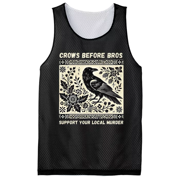 Crows Before Bros Support Your Local Murder Mesh Reversible Basketball Jersey Tank