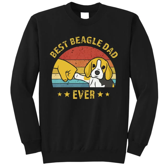 Cute Best Beagle Dad Ever Vintage Puppy Lover Retro Design Tall Sweatshirt