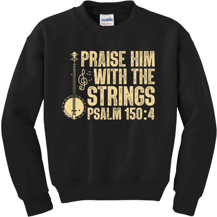 Cool Banjo Bluegrass Music Art For Men Women Worship Leader Kids Sweatshirt