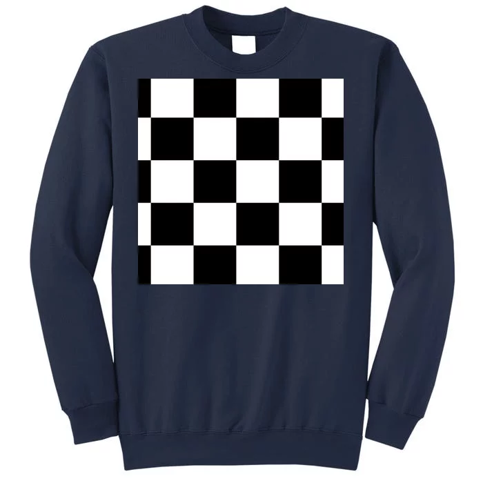 Chess Board Black And White Checkered Sweatshirt