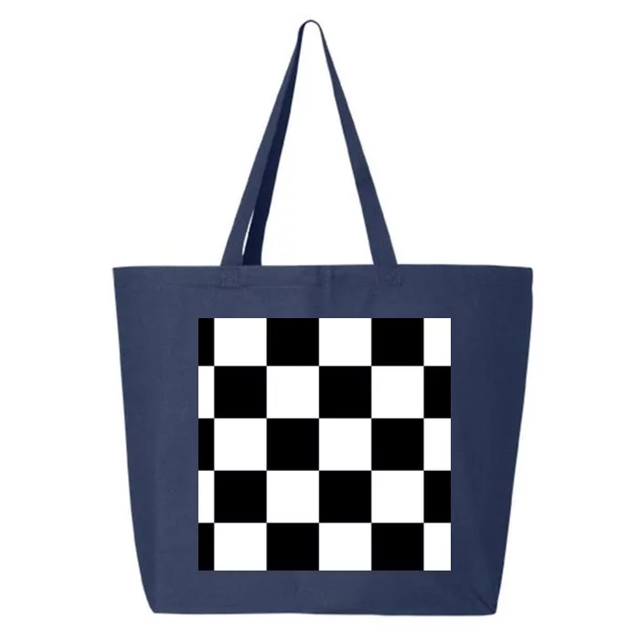 Chess Board Black And White Checkered 25L Jumbo Tote