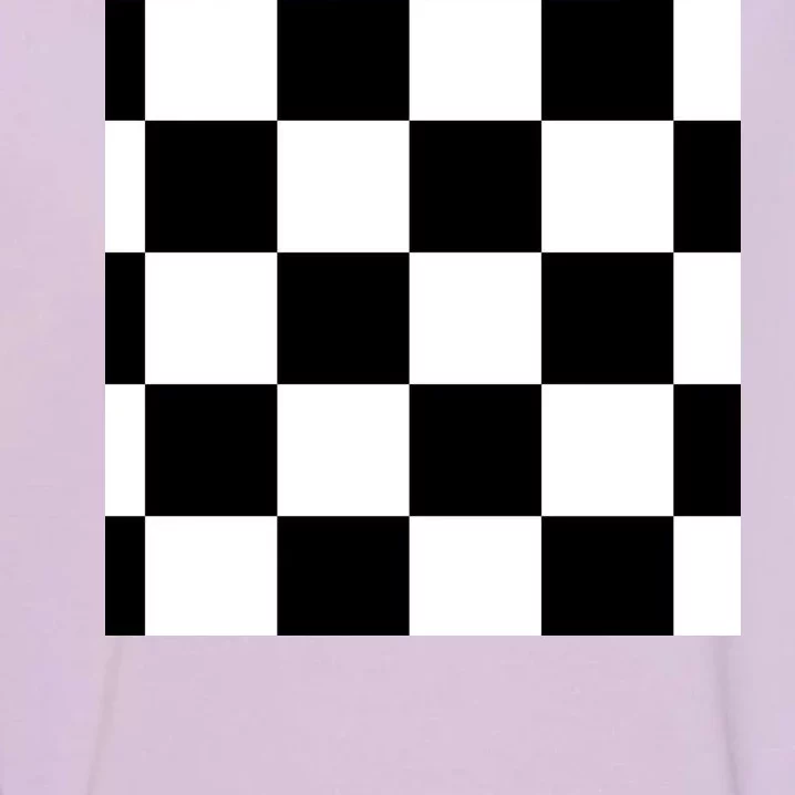 Chess Board Black And White Checkered Garment-Dyed Sweatshirt