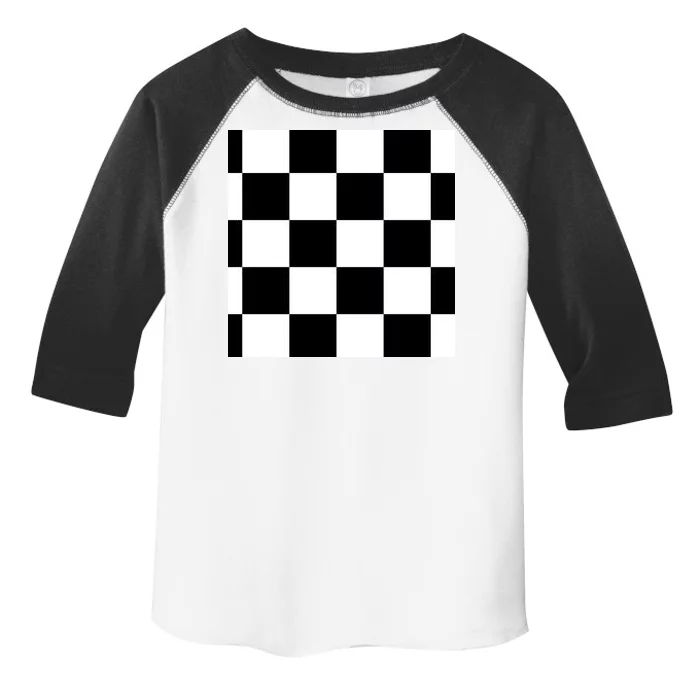 Chess Board Black And White Checkered Toddler Fine Jersey T-Shirt