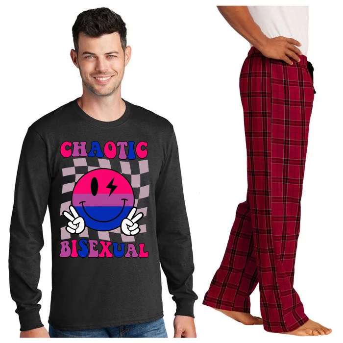 Chaotic Bisexual Bi Lgbt Bisexual Pride Long Sleeve Pajama Set