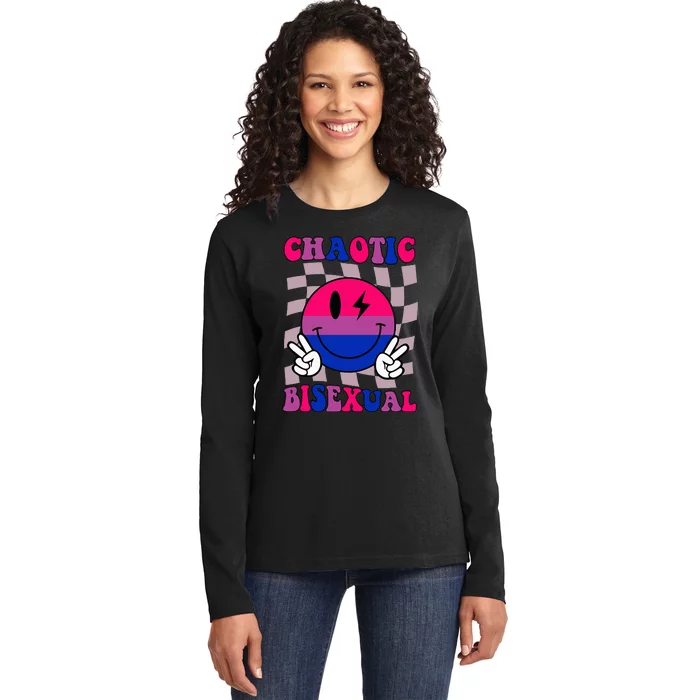 Chaotic Bisexual Bi Lgbt Bisexual Pride Ladies Long Sleeve Shirt