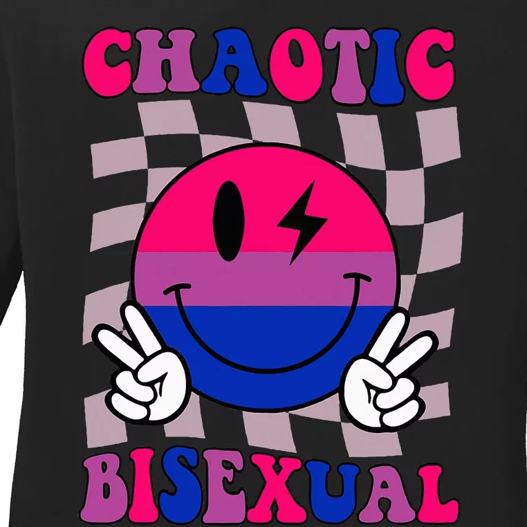 Chaotic Bisexual Bi Lgbt Bisexual Pride Ladies Long Sleeve Shirt