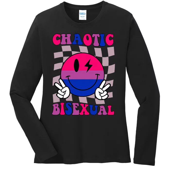 Chaotic Bisexual Bi Lgbt Bisexual Pride Ladies Long Sleeve Shirt