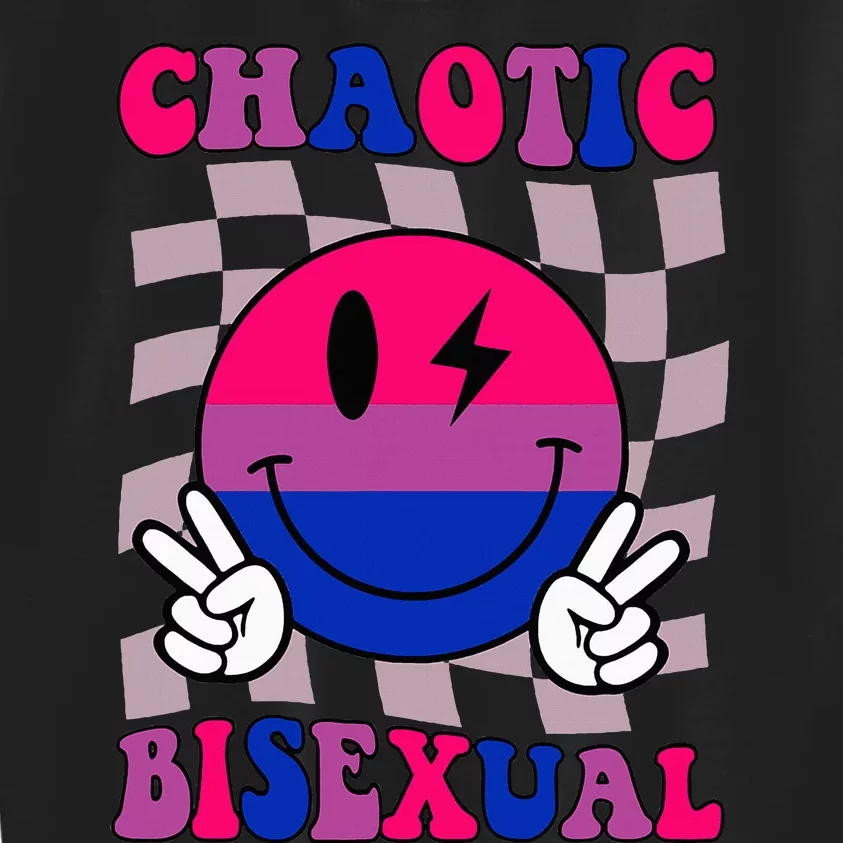 Chaotic Bisexual Bi Lgbt Bisexual Pride Kids Sweatshirt