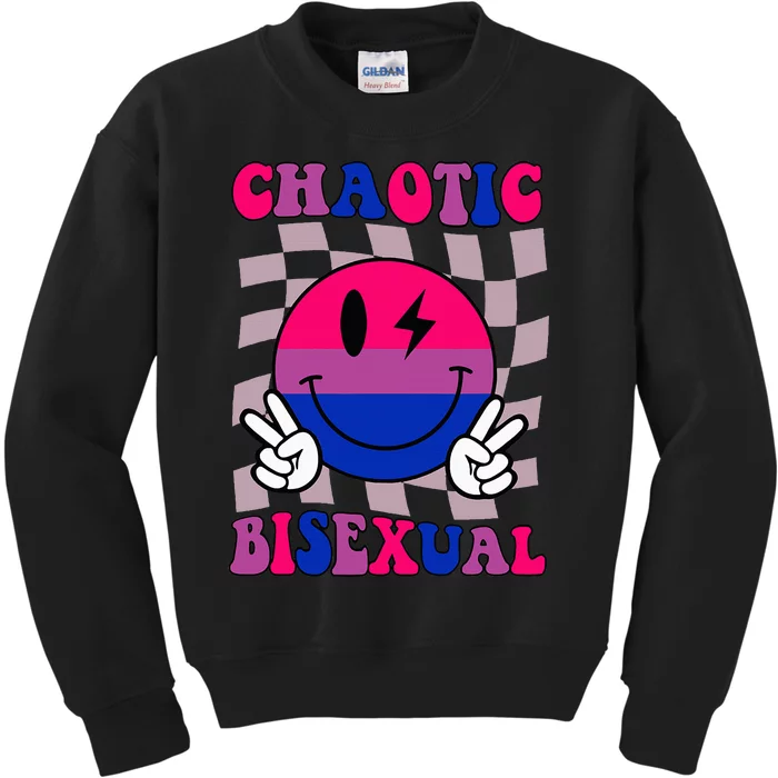 Chaotic Bisexual Bi Lgbt Bisexual Pride Kids Sweatshirt