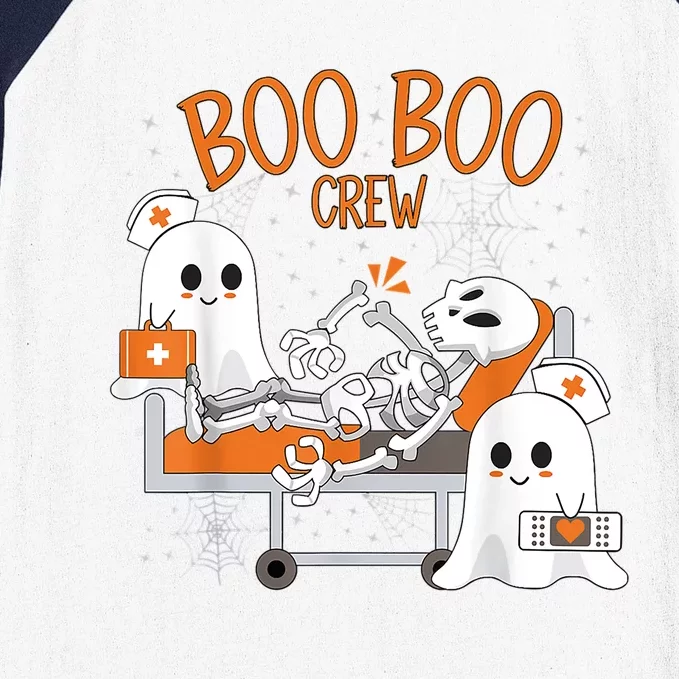 Cool Boo Boo Crew Ghost Doctor Paramedic Nurse Halloween Gift Baseball Sleeve Shirt