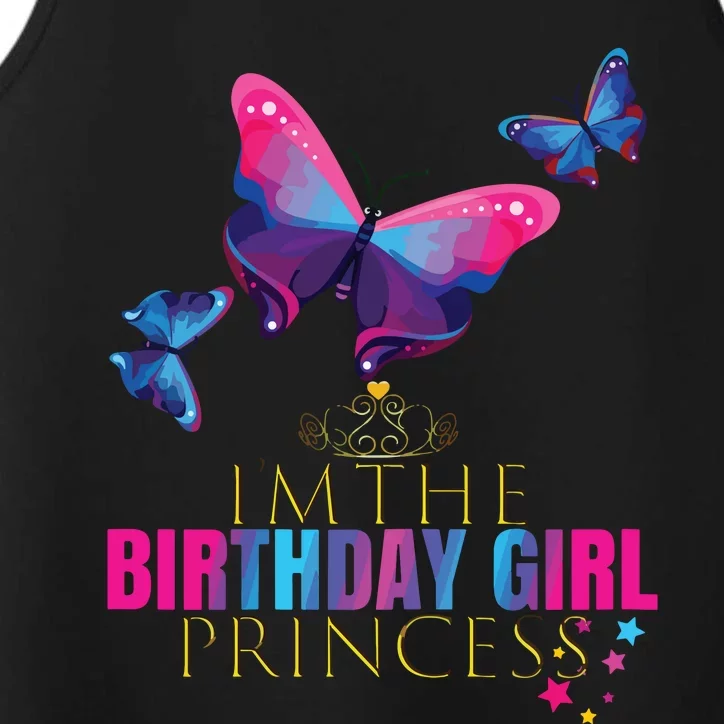 CUTE BUTTERFLY Birthday Princess Shirts Party Outfit Performance Tank