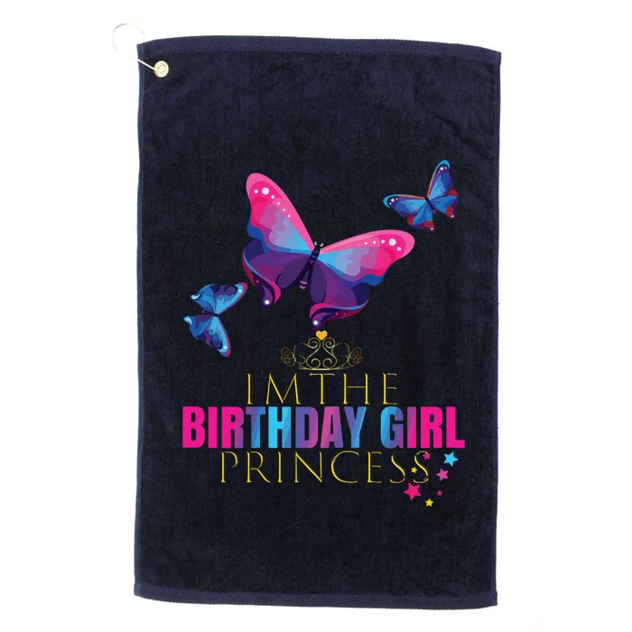 CUTE BUTTERFLY Birthday Princess Shirts Party Outfit Platinum Collection Golf Towel