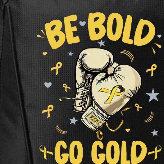 Childhood Be Bold Go Gold Childhood Cancer Awareness Boxing City Backpack