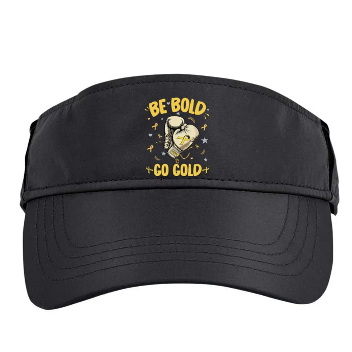 Childhood Be Bold Go Gold Childhood Cancer Awareness Boxing Adult Drive Performance Visor