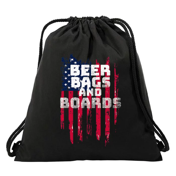 Cornhole Beer Bags And Boards Drawstring Bag