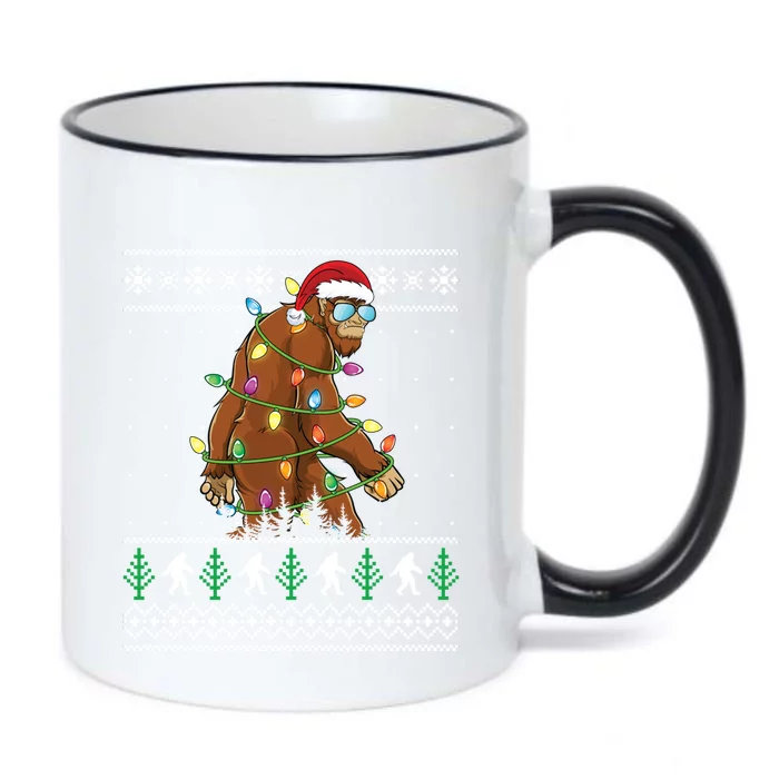 Christmas Bigfoot Boy Funny Ugly Xmas Sweater Meaningful Gift Black Color Changing Mug