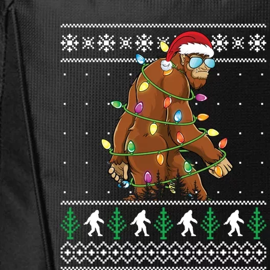 Christmas Bigfoot Boy Funny Ugly Xmas Sweater Meaningful Gift City Backpack