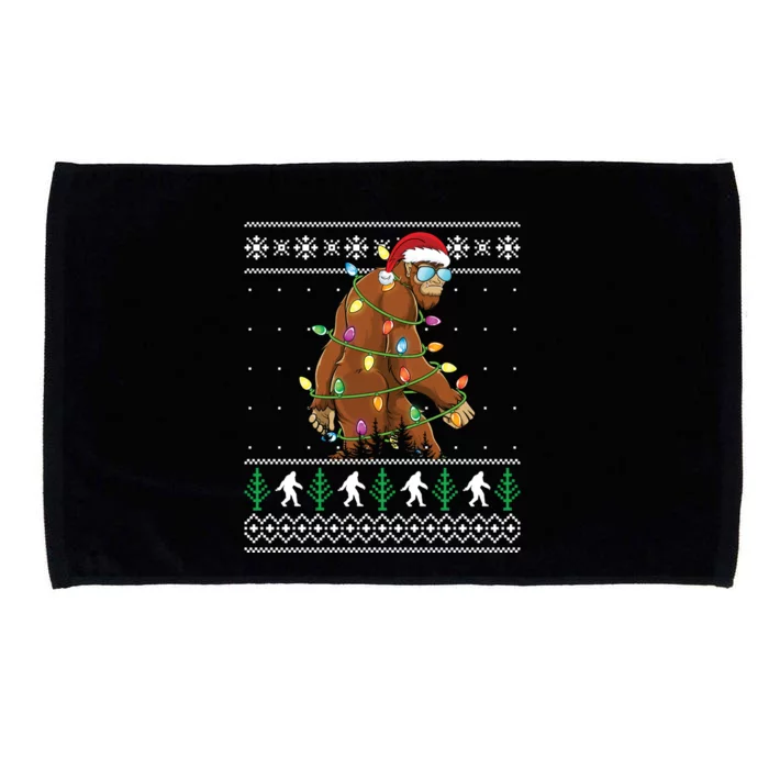 Christmas Bigfoot Boy Funny Ugly Xmas Sweater Meaningful Gift Microfiber Hand Towel