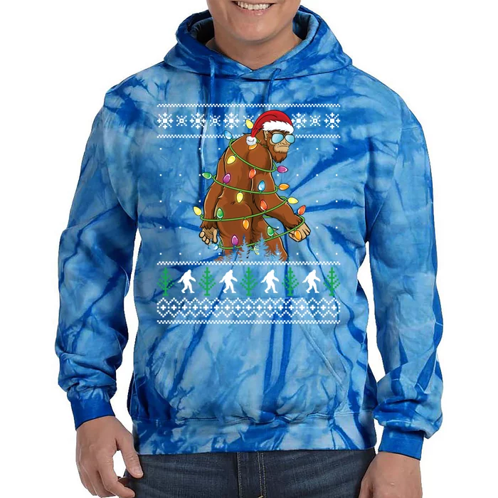 Christmas Bigfoot Boy Funny Ugly Xmas Sweater Meaningful Gift Tie Dye Hoodie