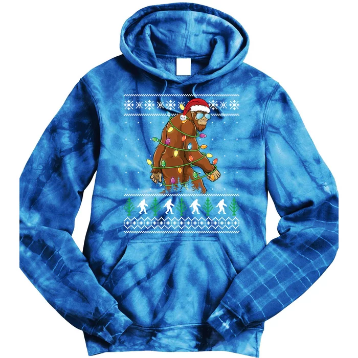 Christmas Bigfoot Boy Funny Ugly Xmas Sweater Meaningful Gift Tie Dye Hoodie