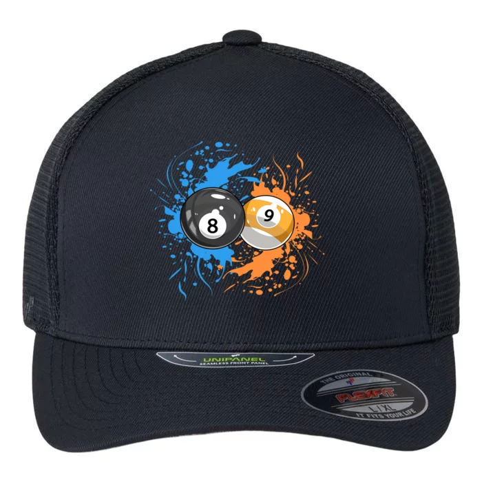 Cool Billiard Balls For 8 Ball And 9ball Player Cool Gift Flexfit Unipanel Trucker Cap