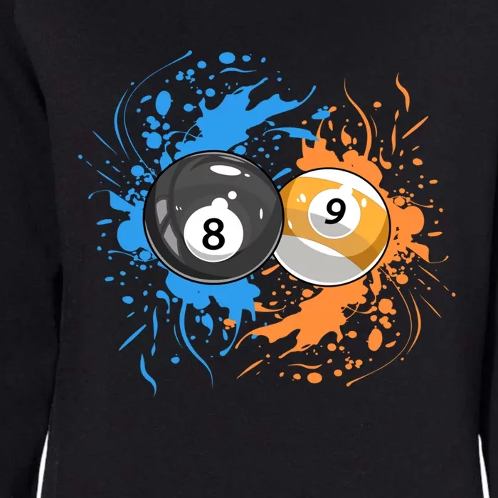 Cool Billiard Balls For 8 Ball And 9ball Player Cool Gift Womens California Wash Sweatshirt