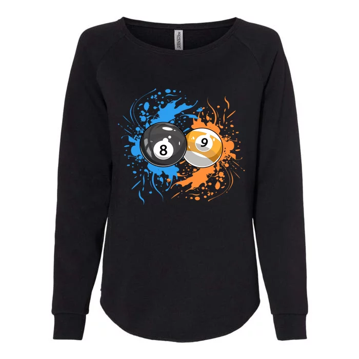 Cool Billiard Balls For 8 Ball And 9ball Player Cool Gift Womens California Wash Sweatshirt