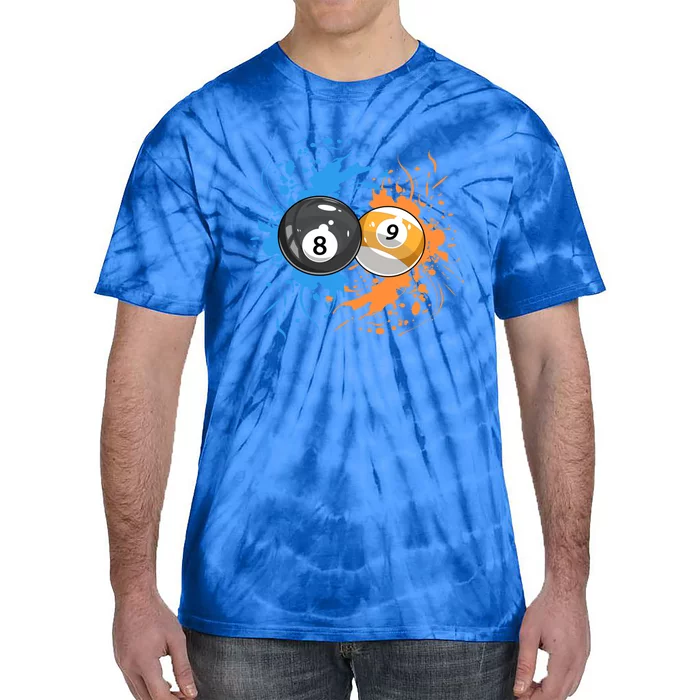 Cool Billiard Balls For 8 Ball And 9ball Player Cool Gift Tie-Dye T-Shirt