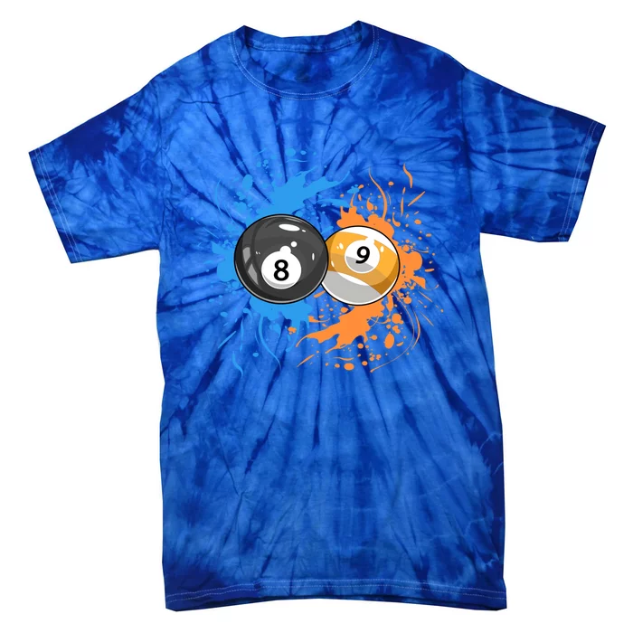 Cool Billiard Balls For 8 Ball And 9ball Player Cool Gift Tie-Dye T-Shirt