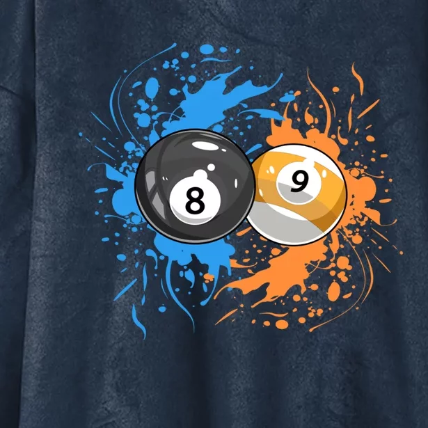 Cool Billiard Balls For 8 Ball And 9ball Player Cool Gift Hooded Wearable Blanket