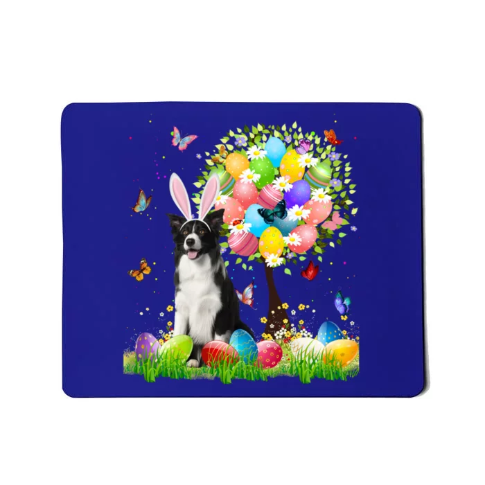 Cute Bunny Border Collie Easter Eggs Tree Easter Easter Day Cute Gift Mousepad