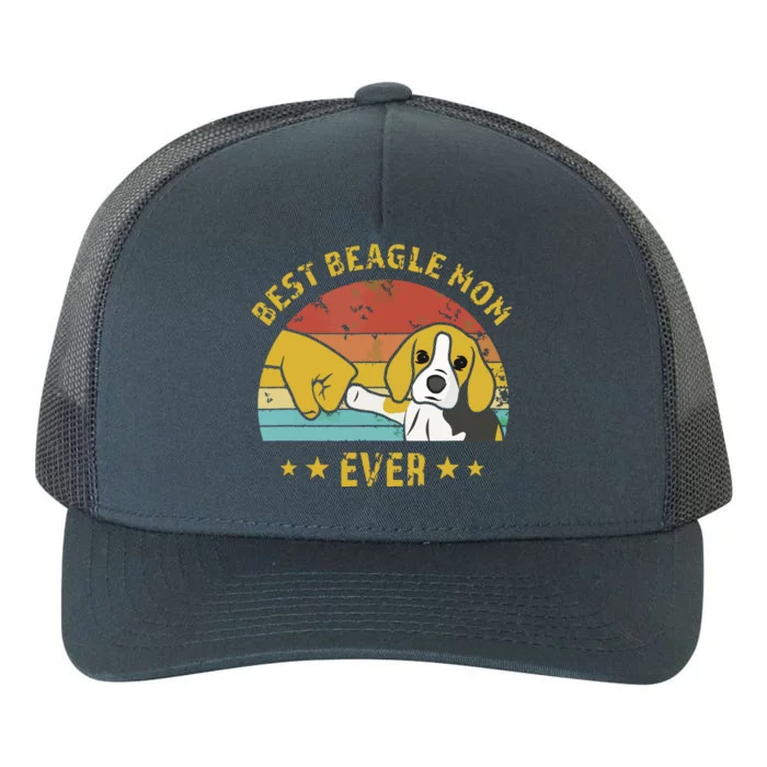 Cute Best Beagle Mom Ever Vintage Puppy Lover Design Yupoong Adult 5-Panel Trucker Hat