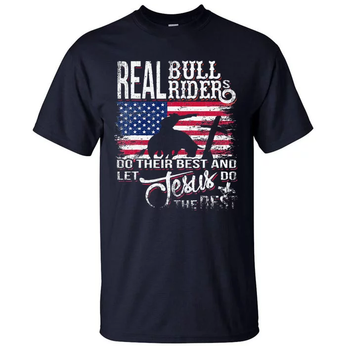 Christian BullRider Bull Riding Jesus Western Sports Tall T-Shirt