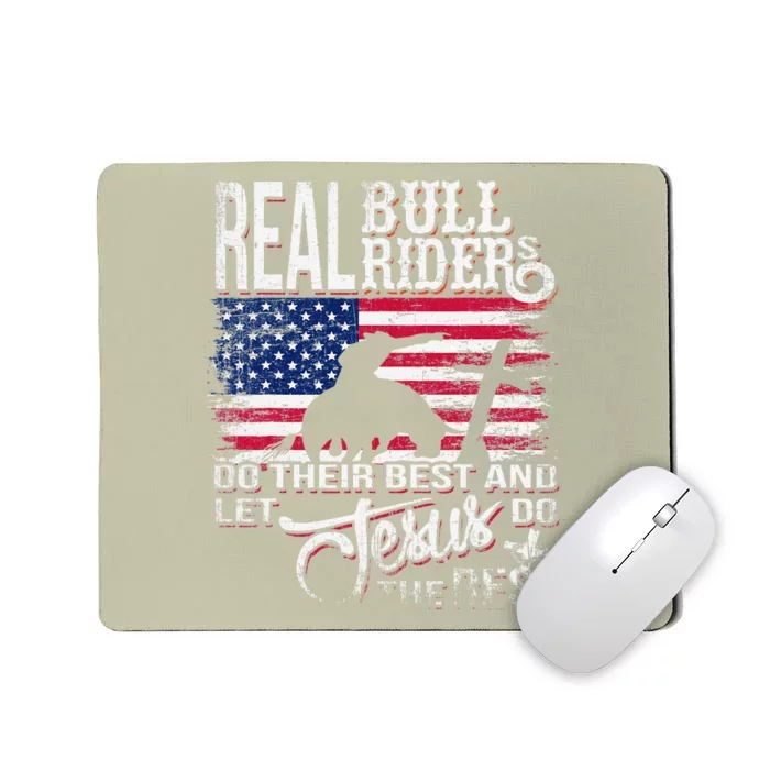 Christian BullRider Bull Riding Jesus Western Sports Mousepad