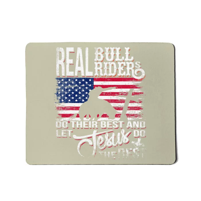 Christian BullRider Bull Riding Jesus Western Sports Mousepad