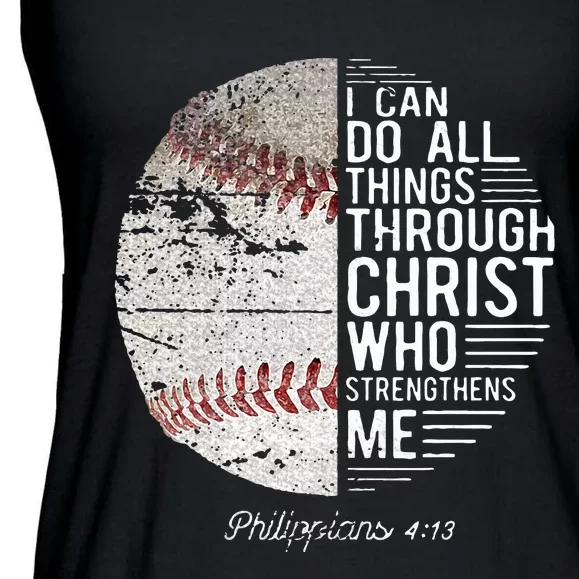 Christian Baseball Boy Philippians Religious Ladies Essential Flowy Tank