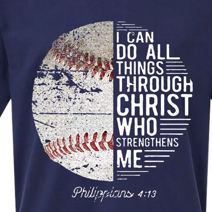 Christian Baseball Boy Philippians Religious Sueded Cloud Jersey T-Shirt