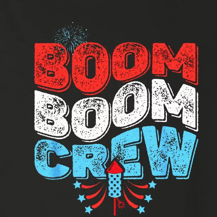 Cute Boom Boom Crew 4th Of July Fireworks Family Matching Toddler Long Sleeve Shirt