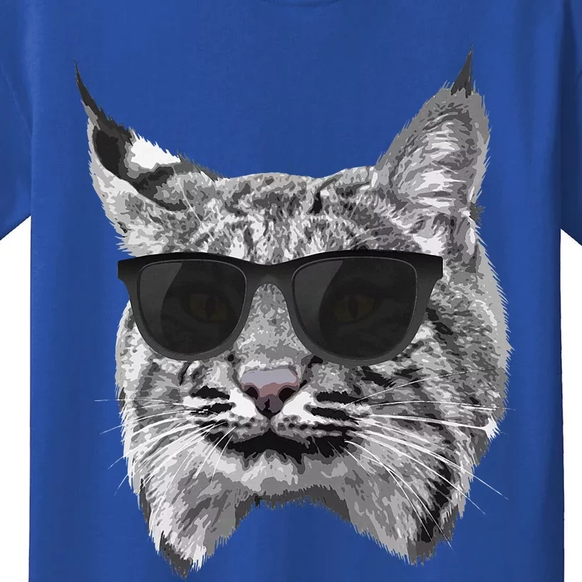 Cool Bobcat Bobcats Sunglasses Animal Lover Kids T-Shirt