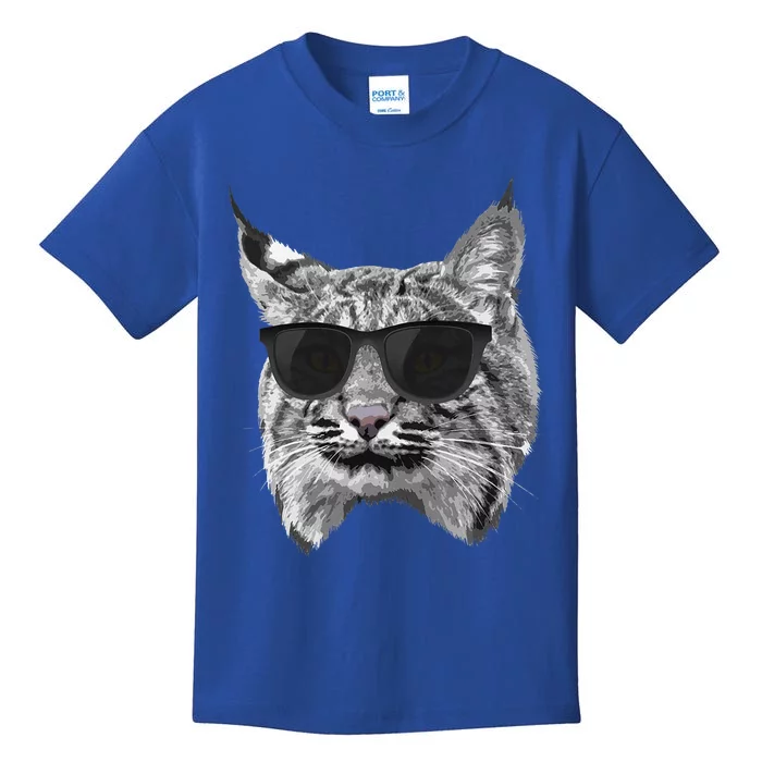 Cool Bobcat Bobcats Sunglasses Animal Lover Kids T-Shirt