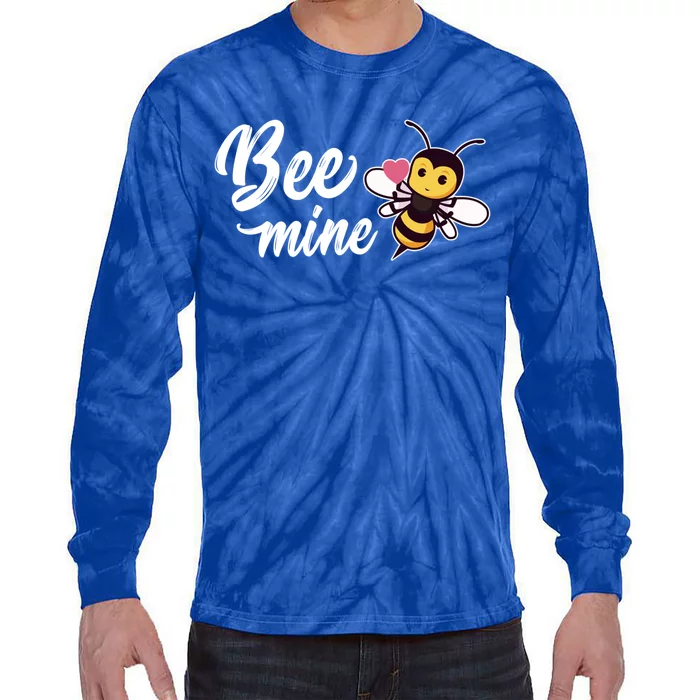 Cute Bee Beekeeper Valentines Day Be Mine Gift Tie-Dye Long Sleeve Shirt