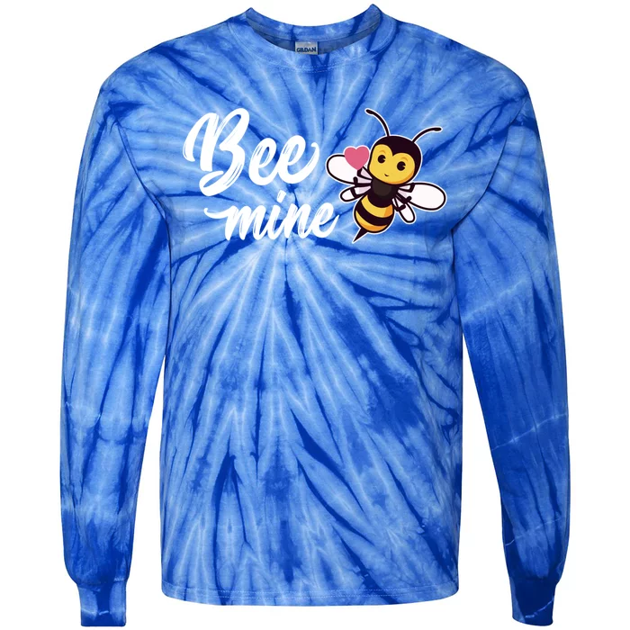 Cute Bee Beekeeper Valentines Day Be Mine Gift Tie-Dye Long Sleeve Shirt