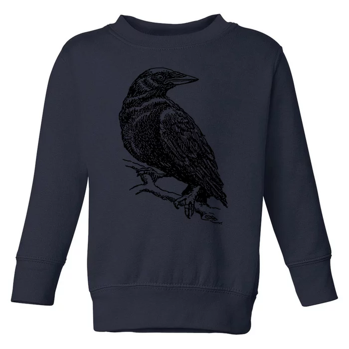 Crow Black Bird Toddler Sweatshirt