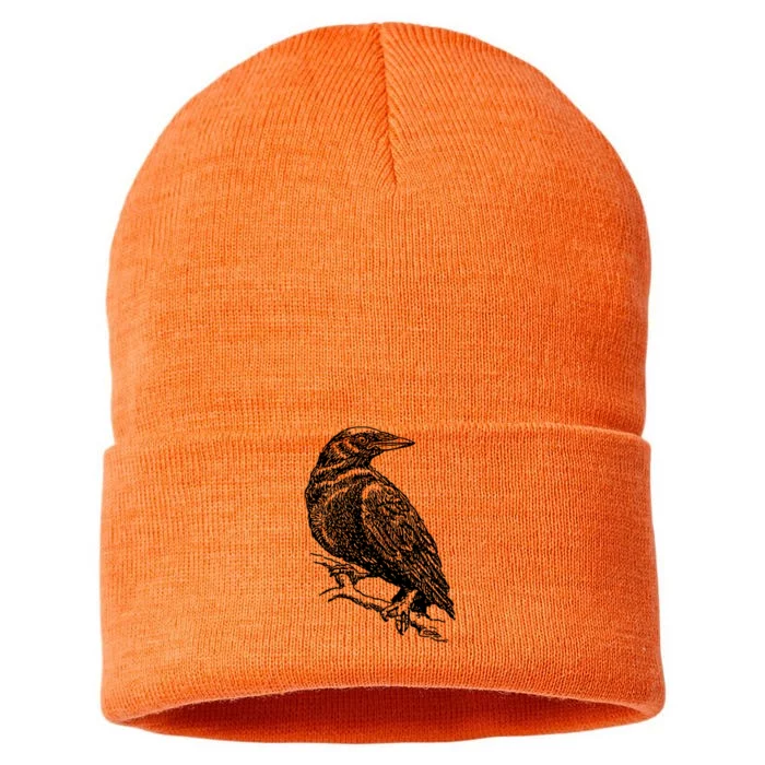 Crow Black Bird Sustainable Knit Beanie