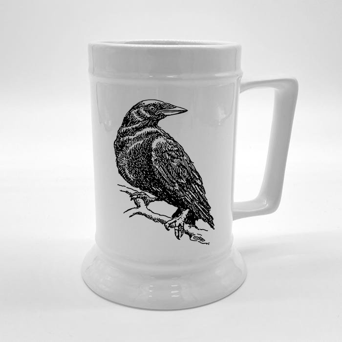 Crow Black Bird Front & Back Beer Stein