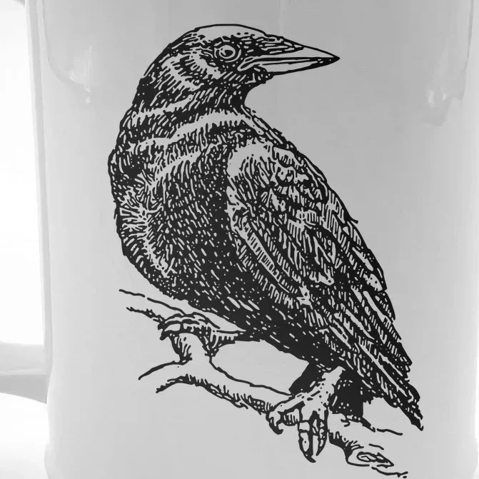 Crow Black Bird Front & Back Beer Stein