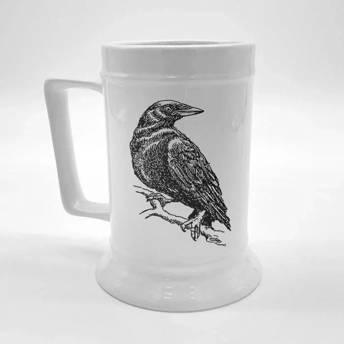 Crow Black Bird Front & Back Beer Stein