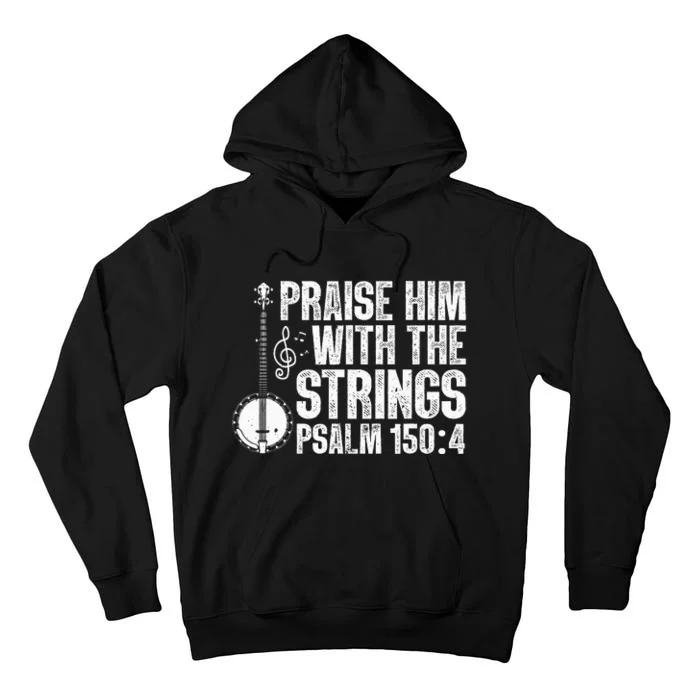 Cool Banjo Bluegrass Music Art Worship Leader Tall Hoodie